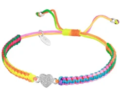 Discount Apart Bransoletka z elementami srebra i cyrkoniami z efektem Tie Dye - serce