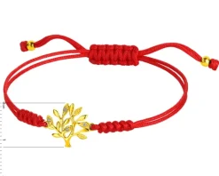 Best Apart Bransoletka z elementami żółtego złota i diamentami - drzewko - 0,01 ct - próba 375