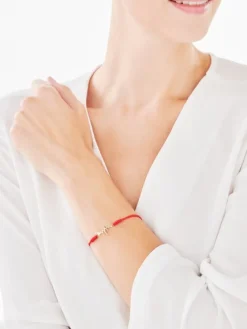 Apart Bransoletka z elementami żółtego złota i diamentem - EKG serca - 0,005 ct - próba 375< Wszystkie