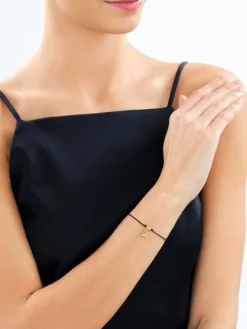Discount Apart Bransoletka z elementami srebra - litera M, motyl