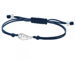 Apart Bransoletka z elementami białego złota i diamentami - skrzydło - 0,01 ct - próba 375< Bransoletki Z Diamentami