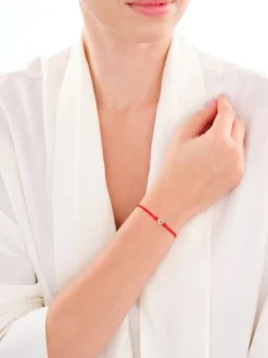 Apart Bransoletka z elementami białego złota z diamentem - serce - 0,004 ct - próba 585< Bransoletki Z Diamentami