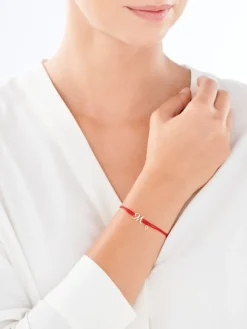 Apart Bransoletka z elementami żółtego złota i diamentem -  litera M, serce - 0,003 ct - próba 375< Bransoletki Z Diamentami