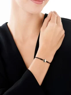 New Apart Bransoletka z elementami z żółtego złota i diamentami - yin yang - 0,012 ct - próba 375