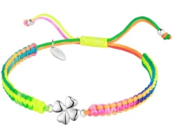 Clearance Apart Bransoletka z elementami srebra z efektem Tie Dye - koniczyna