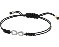 Apart Bransoletka z elementami żółtego złota z diamentami - nieskończoność - 0,08 ct - próba 375< Bransoletki Z Diamentami