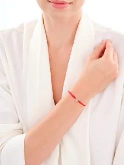 Apart Bransoletka z elementami białego złota z brylantem - koniczyna - 0,008 ct - próba 585