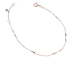 New Apart Bransoletka z różowego i białego złota z diamentem - 0,005 ct - próba 585