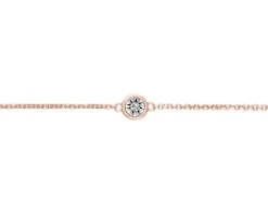 Sale Apart Bransoletka z różowego i białego złota z diamentem - 0,007 ct - próba 585