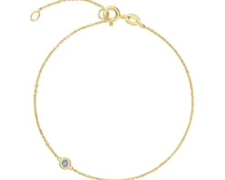 Sale Apart Bransoletka z żółtego i białego złota z diamentem - 0,007 ct - próba 585