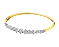New Apart Bransoletka z żółtego i białego  złota z brylantami - 1,34 ct - próba 585