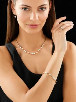 Hot Apart Bransoletka z żółtego i białego złota z brylantami - 18 cm - 1,75 ct - próba 585