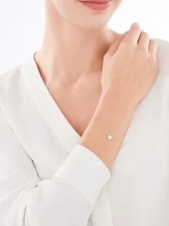 Apart Bransoletka z żółtego i białego złota z brylantem - 0,02 ct - próba 375< Wszystkie