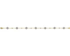 Apart Bransoletka z żółtego i białego złota z brylantami - 18 cm - 0,90 ct - próba 585< Bransoletki Z Diamentami