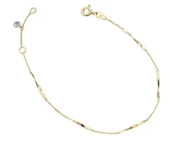 Online Apart Bransoletka z żółtego i białego złota z diamentem - 0,005 ct - próba 585