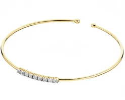 Apart Bransoletka z żółtego i białego złota z diamentami - 0,03 ct - próba 585