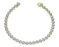 Apart Bransoletka z żółtego i białego złota z brylantami - 18 cm - 1,00 ct - próba 585< Bransoletki Z Diamentami