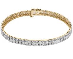 Apart Bransoletka z żółtego i białego złota z diamentami - 18 cm - 3,00 ct - próba 585< Wszystkie