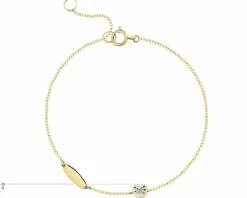 Apart Bransoletka z żółtego i białego złota z brylantem - serce - 0,01 ct - próba 585< Wszystkie