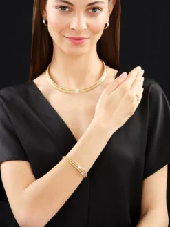 Apart Bransoletka z żółtego i białego złota z brylantami - 0,38 ct - próba 750< Wszystkie