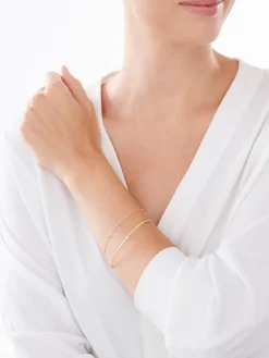Apart Bransoletka z żółtego i białego złota z brylantem - 0,03 ct - próba 585< Bransoletki Z Diamentami