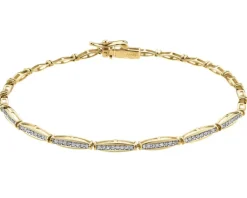 Clearance Apart Bransoletka z  żółtego złota z diamentami - 18 cm - 0,25 ct - próba 585