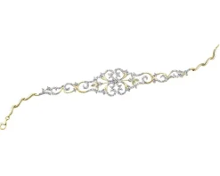 Apart Bransoletka z żółtego złota z brylantami - 18 cm - 0,40 ct - próba 585< Bransoletki Z Diamentami