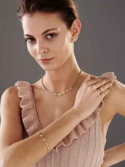 Sale Apart Bransoletka z żółtego złota z brylantami - 18 cm - 0,63 ct - próba 585