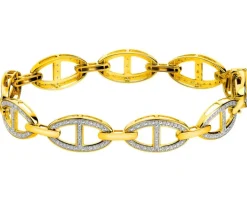 Apart Bransoletka z żółtego złota z diamentami - 18 cm - 0,45 ct - próba 585< Bransoletki Z Diamentami