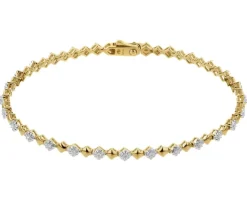 Online Apart Bransoletka z żółtego złota z brylantami - 0,25 ct - próba 585