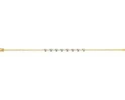 Discount Apart Bransoletka z żółtego złota z brylantami - 18 cm - 0,27 ct - próba 585