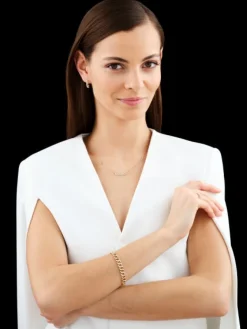 New Apart Bransoletka z żółtego złota z diamentami - 18 cm - 1,50 ct - próba 585