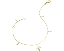 Apart Bransoletka z żółtego złota z diamentem - liście - 0,004 ct - próba 375< Wszystkie