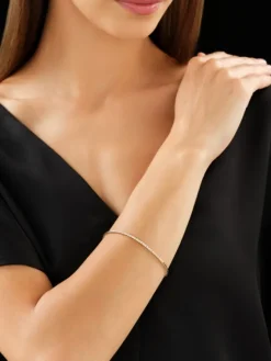 Sale Apart Bransoletka z żółtego złota z brylantami - 18 cm - 0,19 ct - próba 585