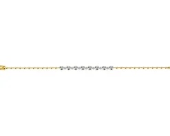 Apart Bransoletka z żółtego złota z brylantami - 18 cm - 0,47 ct - próba 585< Bransoletki Z Diamentami