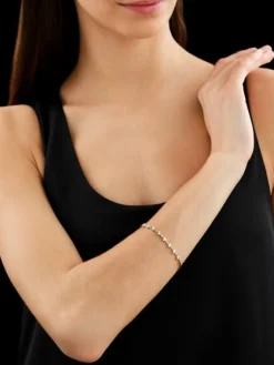 Apart Bransoletka z żółtego złota z brylantami - 19 cm - 0,24 ct - próba 585< Bransoletki Z Diamentami