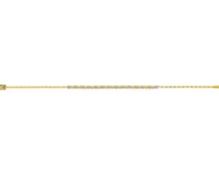 Apart Bransoletka z żółtego złota z brylantami - 18 cm - 0,15 ct - próba 585< Bransoletki Z Diamentami