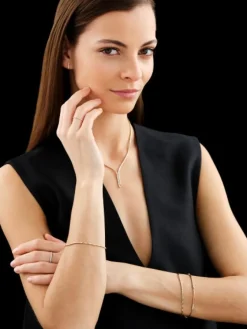 Apart Bransoletka z żółtego złota z brylantami - 18 cm - 0,12 ct - próba 585< Bransoletki Z Diamentami