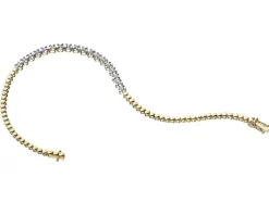 Apart Bransoletka z żółtego złota z brylantami - 18 cm - 0,29 ct - próba 585< Bransoletki Z Diamentami