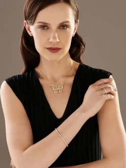 Apart Bransoletka z żółtego złota z brylantami - 18 cm - 3,00 ct - próba 585< Bransoletki Z Diamentami