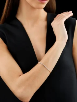 Sale Apart Bransoletka z żółtego złota z brylantami - 19 cm - 0,23 ct - próba 585