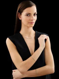 Sale Apart Bransoletka z żółtego złota z brylantami - 19 cm - 0,23 ct - próba 585