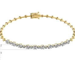 Sale Apart Bransoletka z żółtego złota z brylantami - 19 cm - 0,23 ct - próba 585