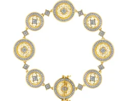 Clearance Apart Bransoletka z żółtego złota z diamentami - 18 cm - 0,99 ct - próba 585
