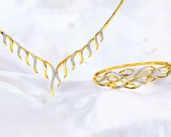 Apart Bransoletka z żółtego złota z brylantami - 0,21 ct - próba 585< Bransoletki Z Diamentami