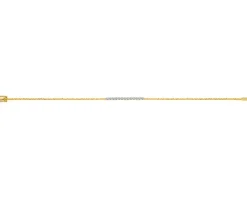 Outlet Apart Bransoletka z żółtego złota z brylantami - 18 cm - 0,08 ct - próba 585