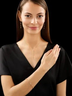 Apart Bransoletka z żółtego złota z  brylantami - 18 cm - 1,36 ct - próba 750< Bransoletki Z Diamentami