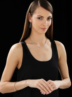 Outlet Apart Bransoletka z żółtego złota z brylantami - 1,00 ct - próba 750