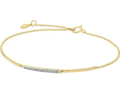 Outlet Apart Bransoletka z żółtego złota z diamentami - 0,06 ct - próba 585