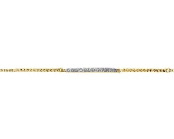 Outlet Apart Bransoletka z żółtego złota z diamentami - 0,06 ct - próba 585